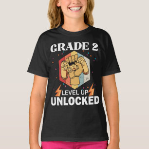2nd Grade Unlocked Level Up Back To School First T-Shirt