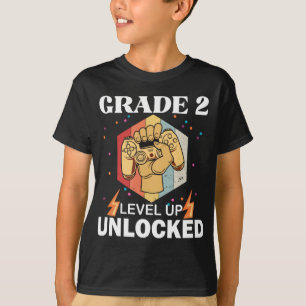 2nd Grade Unlocked Level Up Back To School First T-Shirt