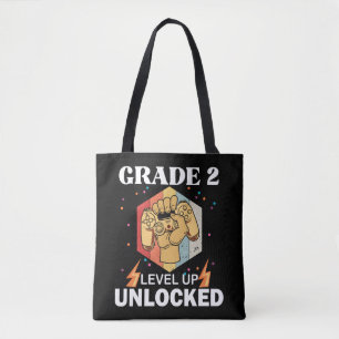 2nd Grade Unlocked Level Up Back To School First Tote Bag