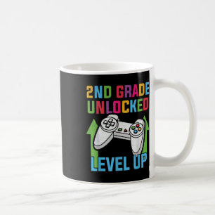 2nd Grade Unlocked Level Up Video Gamer Boys Back Coffee Mug