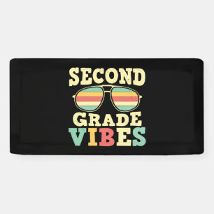 2nd grade vibes 2nd grade colourful shirt banner
