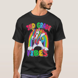 2nd Grade Vibes Dabbing Unicorn Back to School Kid T-Shirt