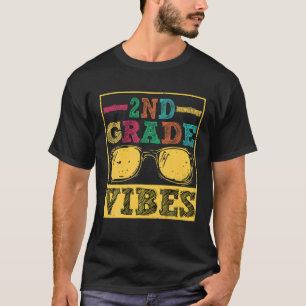 2Nd Grade Vibes Funny Teacher Student Back To Scho T-Shirt
