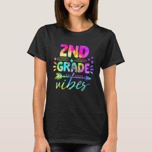 2nd Grade Vibes Tie Dye Back To School Teacher Stu T-Shirt