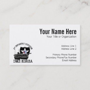 2nd ID DMZ Korea Vet Business Card