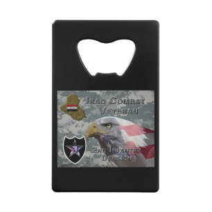 2nd Infantry Div Iraq Combat Veteran Credit Card Bottle Opener
