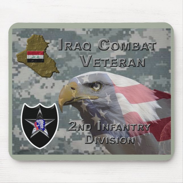 2nd Infantry Div Iraq Combat Veteran Mouse Pad (Front)