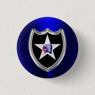 2nd Infantry Division 1 Inch Round Button