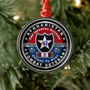 2nd Infantry Division “Afghanistan Combat Vetera Metal Ornament