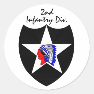 2nd INFANTRY DIVISION Classic Round Sticker