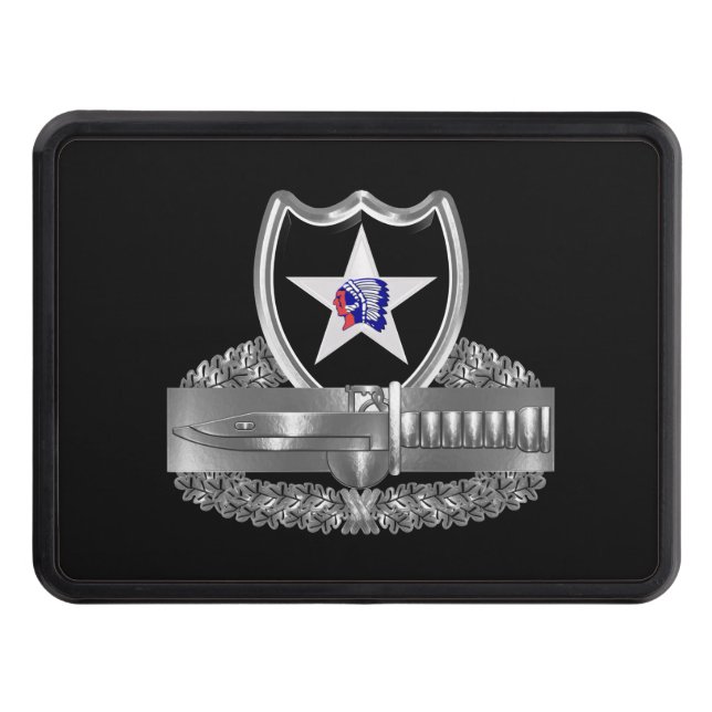 2nd Infantry Division “Combat Action Badge” Trailer Hitch Cover (Front)