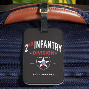 2nd Infantry Division "Indianhead" Custom Luggage Tag