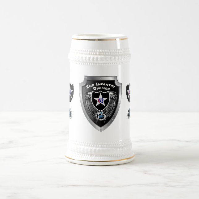 2nd Infantry Division “Indianhead Division” Beer Stein (Center)