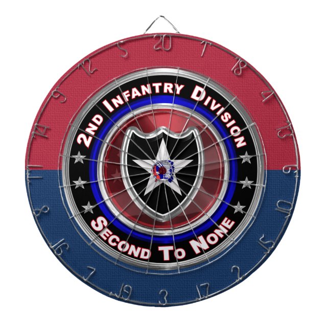 2nd Infantry Division “Indianhead Division” Dartboard (Front)