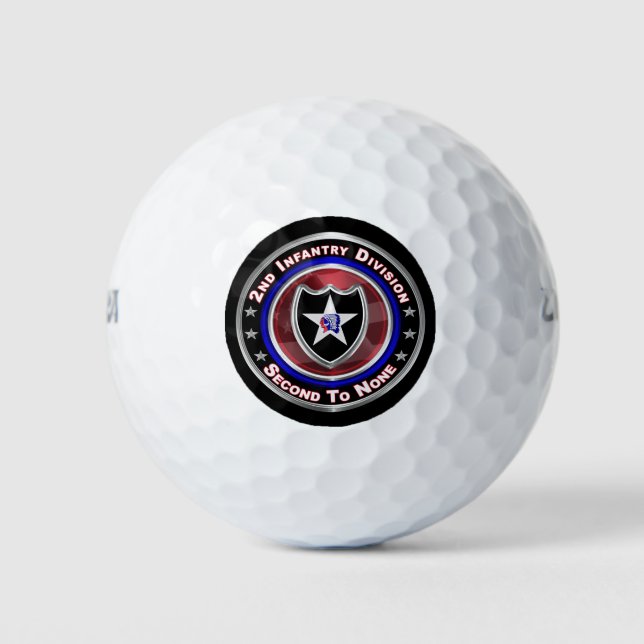 2nd Infantry Division “Indianhead Division” Golf Balls (Front)