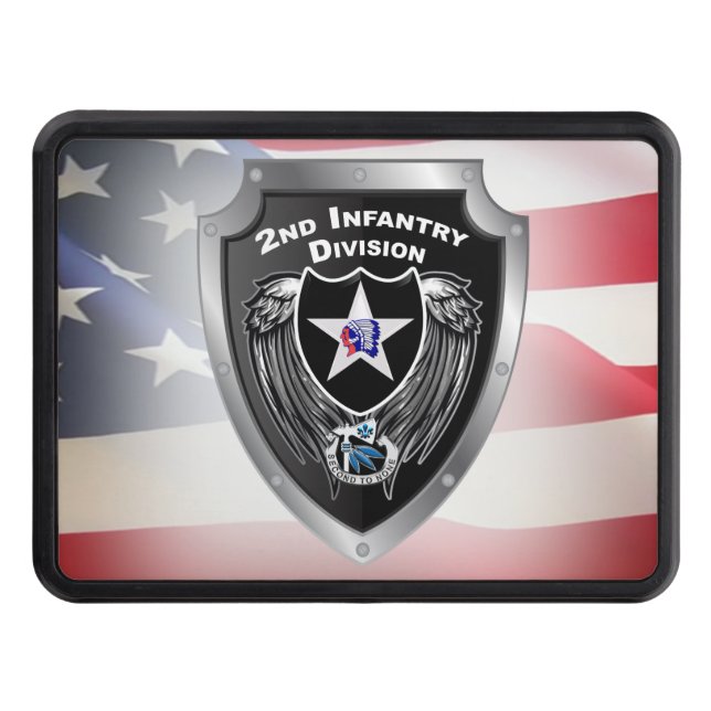 2nd Infantry Division “Indianhead Division”  Hitch Trailer Hitch Cover (Front)