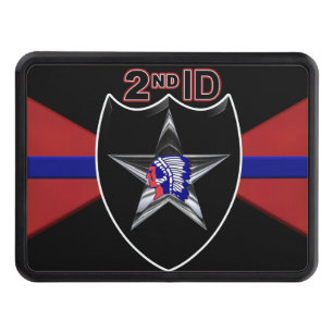 2nd Infantry Division “Indianhead Division” Hitch Trailer Hitch Cover