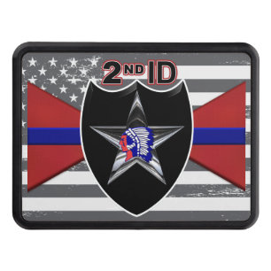 2nd Infantry Division “Indianhead Division” Hitch Trailer Hitch Cover
