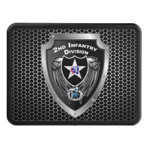 2nd Infantry Division “Indianhead Division” Trailer Hitch Cover