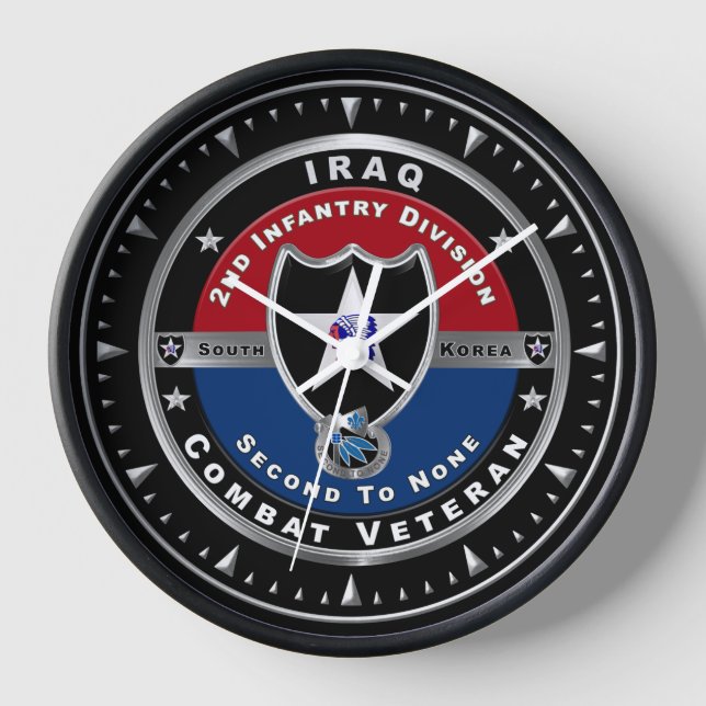 2nd Infantry Division Iraq Veteran  Clock (Front)