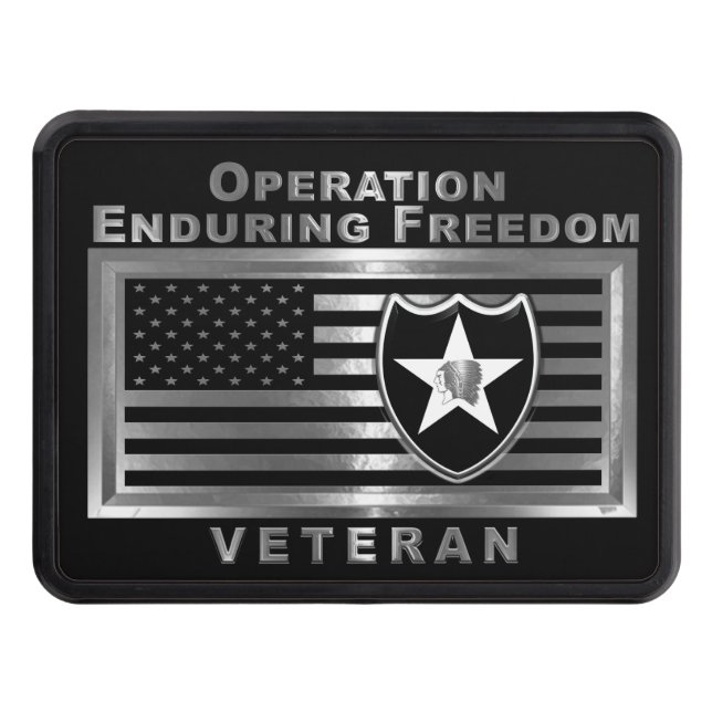 2nd Infantry Division “Operation Enduring Freedom” Trailer Hitch Cover (Front)