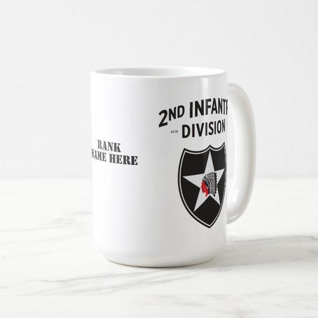 2nd Infantry Division Patch - Customizable Coffee Mug (Front Right)