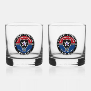 2nd Infantry Division Retired Whiskey Glass