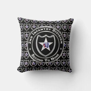 2nd Infantry Division Throw Pillow