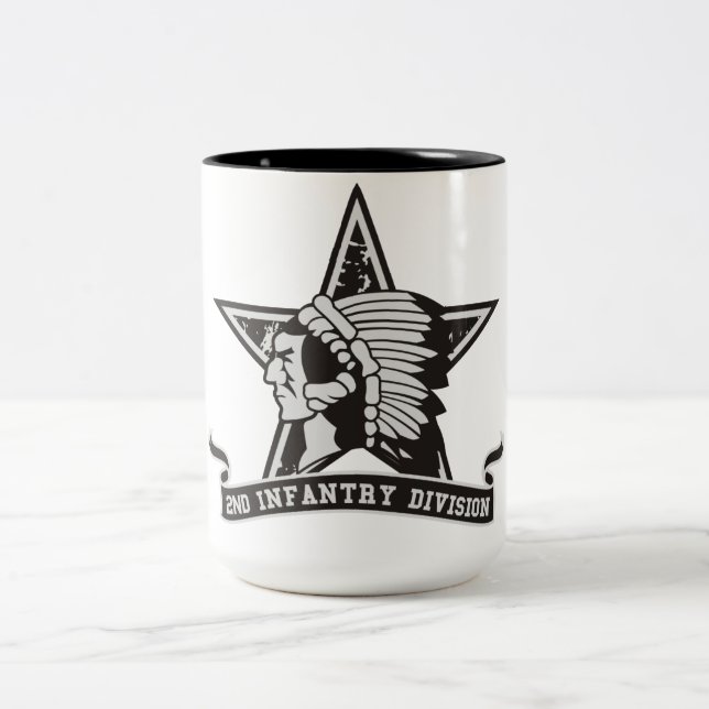 2nd Infantry Division Two-Tone Coffee Mug (Center)