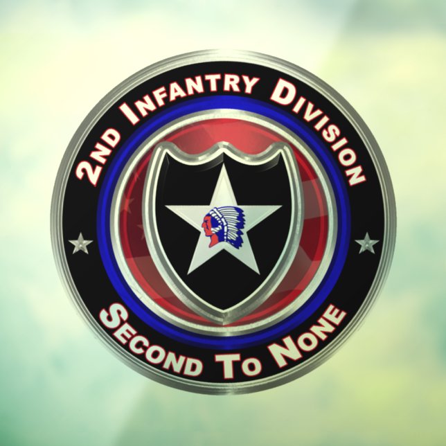 2nd Infantry Division  Window Cling (Sheet 3)
