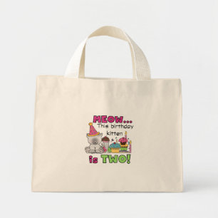 2nd Kitten Birthday Tshirts and Gifts Mini Tote Bag