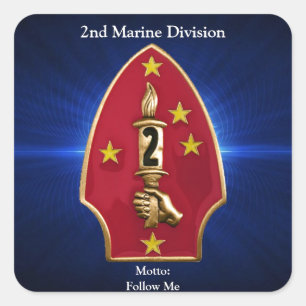 2nd Mar Div Square Sticker