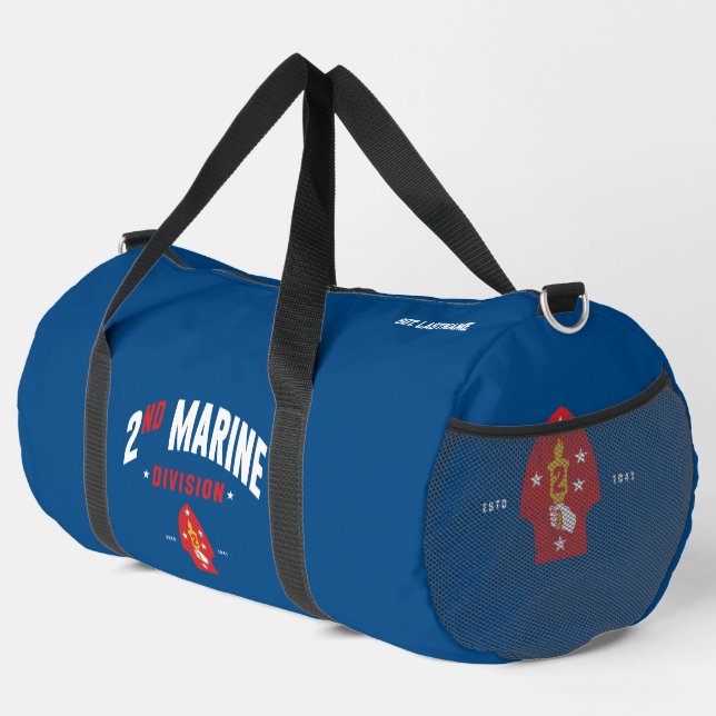 2nd Marine Division "The Silent Second" Custom Duffle Bag (Right Corner)