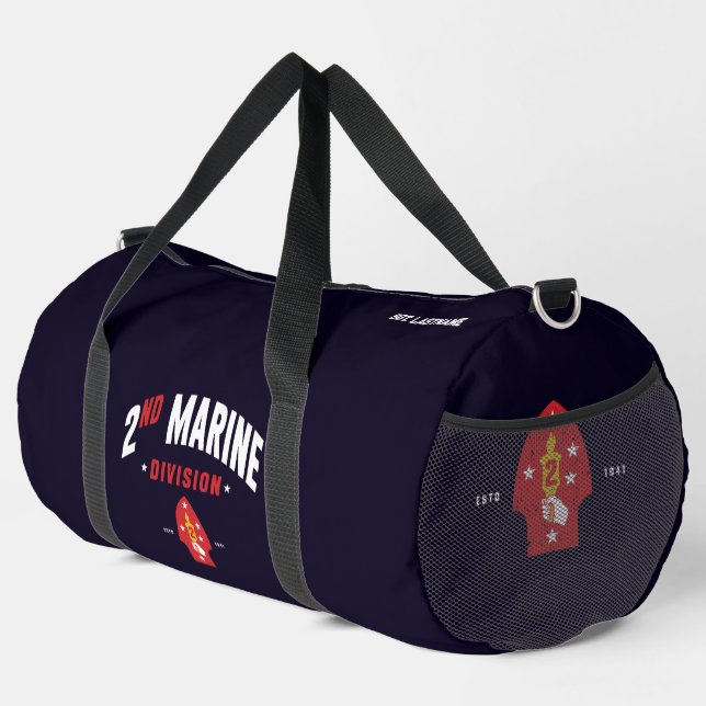2nd Marine Division "The Silent Second" Custom Duffle Bag (Right Corner)