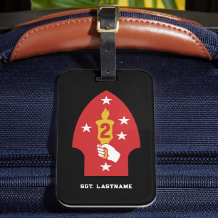 2nd Marine Division "The Silent Second" Custom Luggage Tag