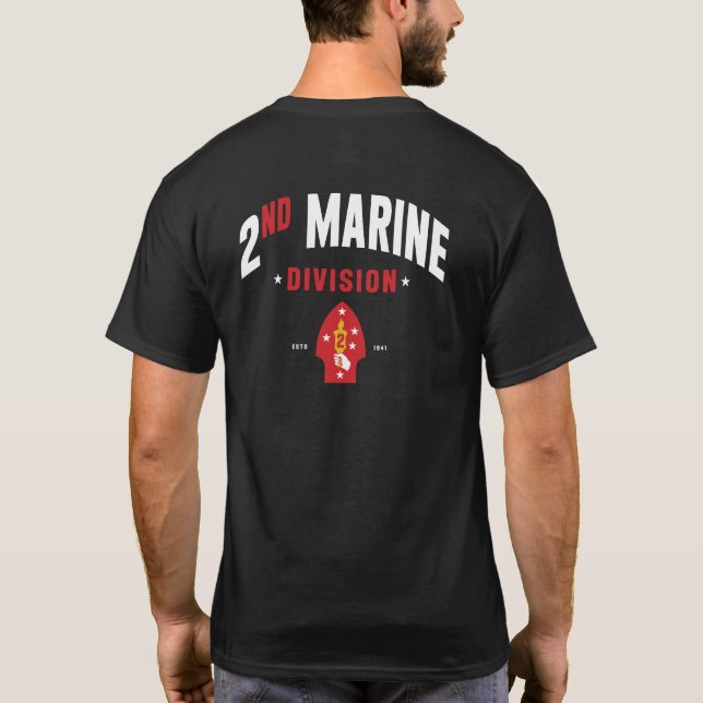 2nd Marine Division "The Silent Second" Custom T-Shirt (Back)