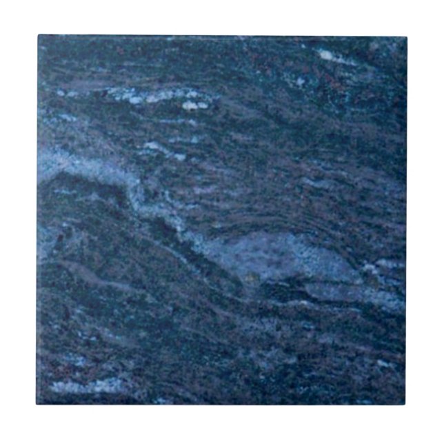 2nd of 2 Rich Blue Faux Granite Reproduction Tile (Front)