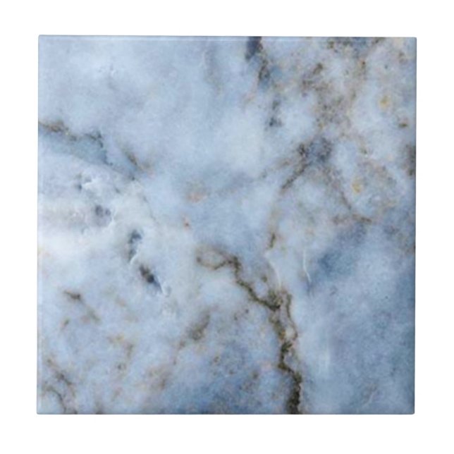 2nd of 3 Light Blue Faix Veined Stone  Tile (Front)