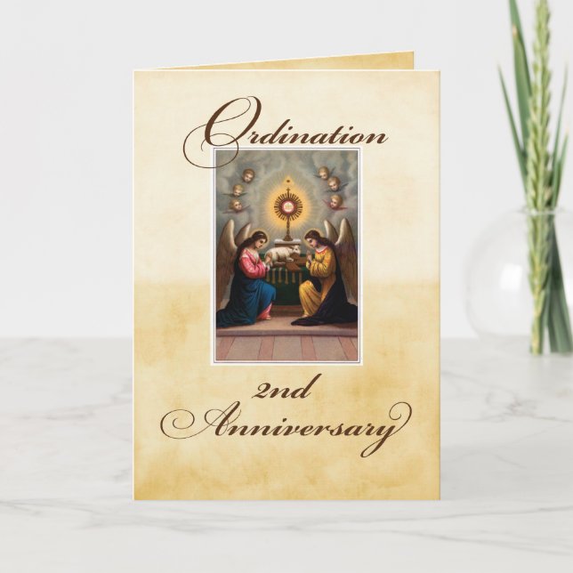 2nd Ordination Anniversary Angels at Altar Card (Front)