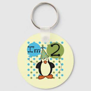 2nd Penguin Birthday Tshirts and Gifts Keychain