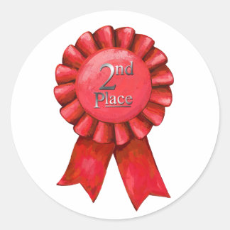 2nd Place Ribbon Award Stickers