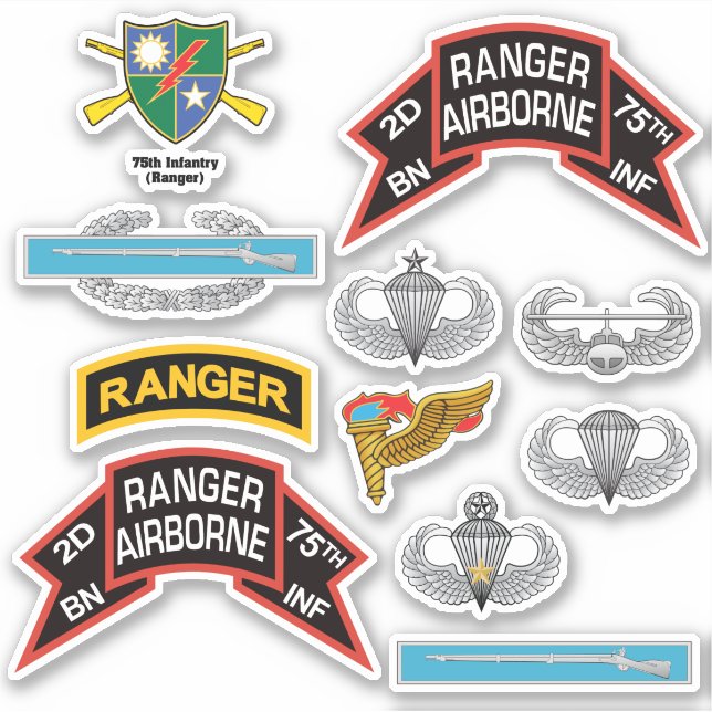 2nd Ranger BN Custom-Cut Vinyl Sticker (Front)