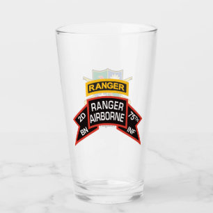 2nd Ranger BN old-style scroll with tab Beer Glass