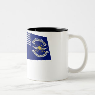 2nd Regt Lt Dragoons Waving Flag Two-Tone Coffee Mug