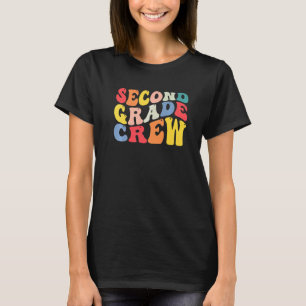 2nd Second Grade Crew Teacher Back To School Retro T-Shirt