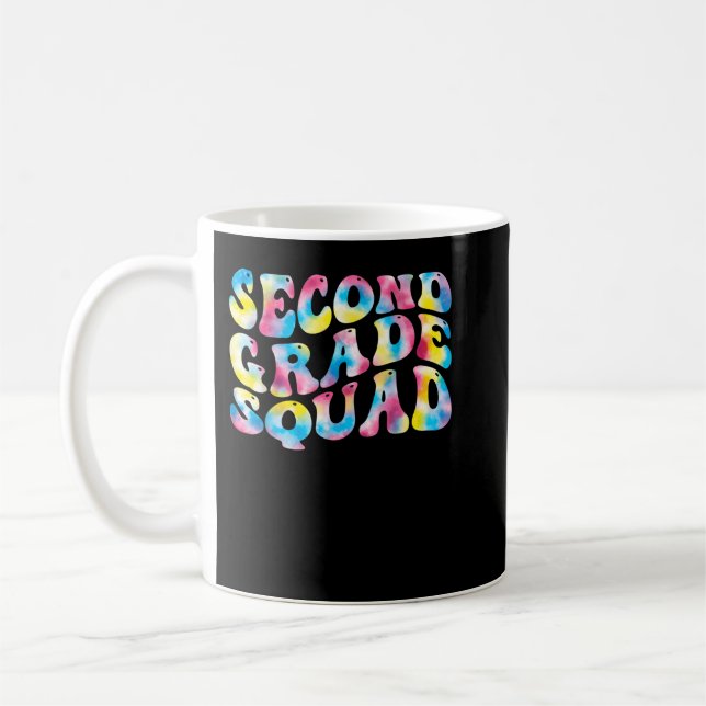 2nd second grade squad teacher Back To School Retr Coffee Mug (Left)