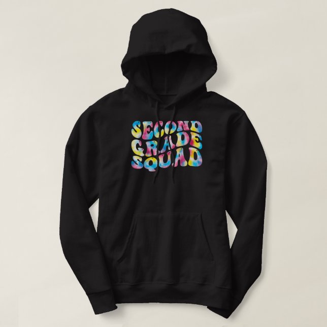 2nd second grade squad teacher Back To School Retr Hoodie (Design Front)