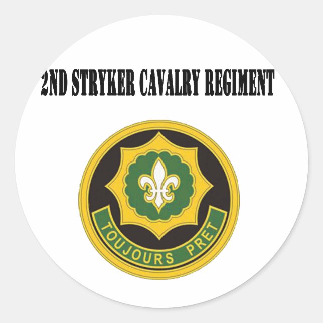 2nd Stryker Cavalry Regiment Classic Round Sticker (Front)
