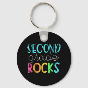 2nd Teacher Team - Second Grade Rocks Keychain