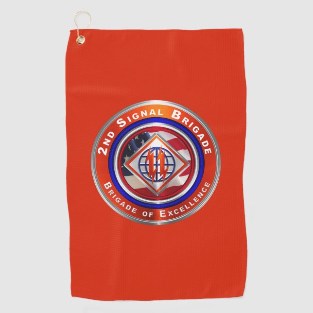 2nd Theatre Signal Brigade Golf Towel (Front)